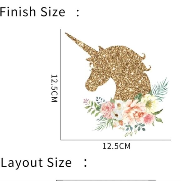 Glittery Unicorn Wall Decal - Picture 3 of 6